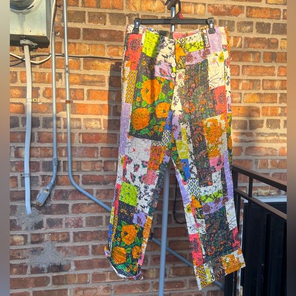 Free People Pants - Free people colorful patchwork pants size 12